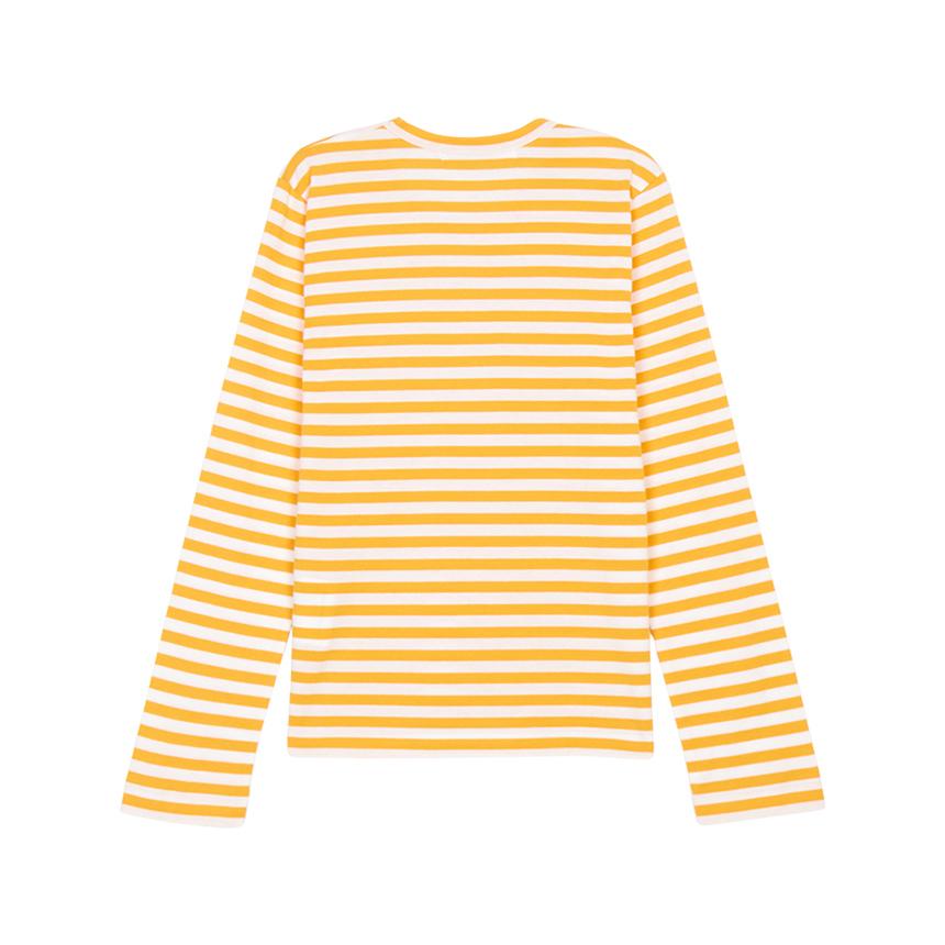Comme des Garcons Mini Red Heart Stripe Long Sleeve T-Shirt Unisex AZ T217 051 2