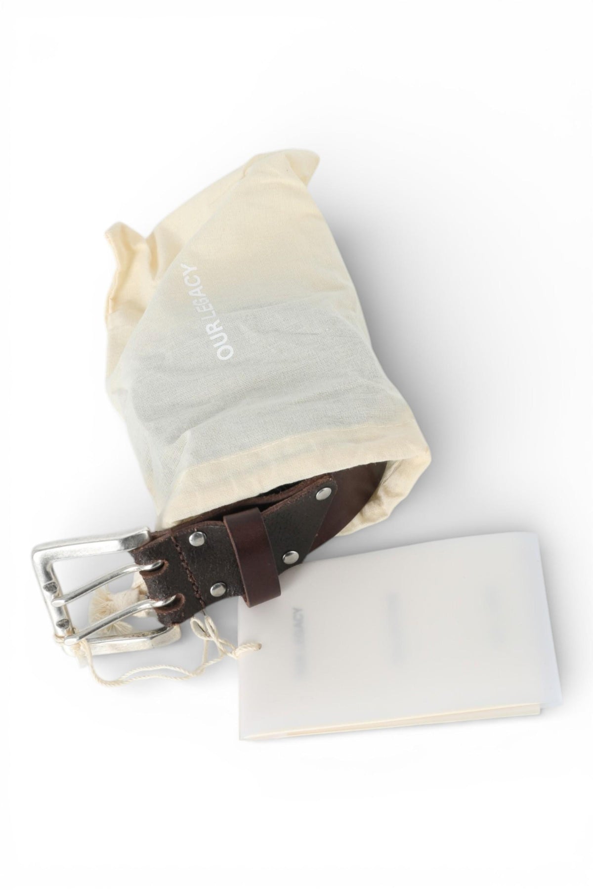 OUR LEGACY Brown Leather Split Belt A42484O