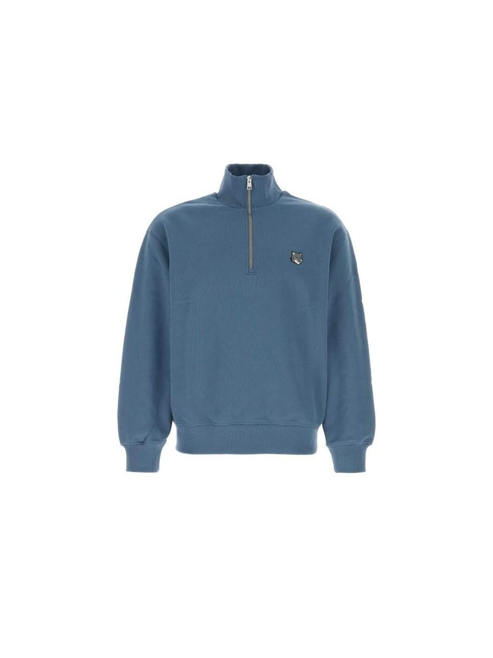 Maison Kitsune Fox Head Comfort Half Zip Sweatshirt PM00305 KM0341 0380