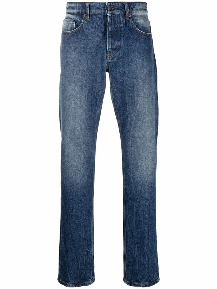 AMI Men’s Classic Slim-Fit Denim Jeans Navy