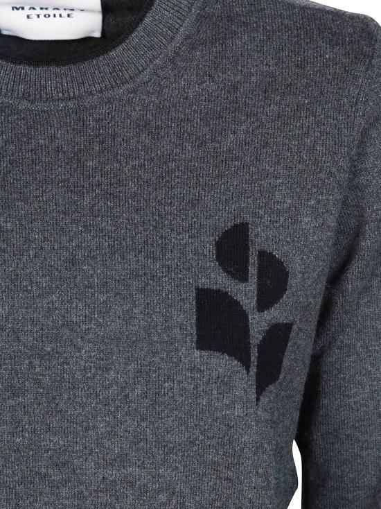 Isabel Marant Anthracite Black Crewneck Knit Sweater