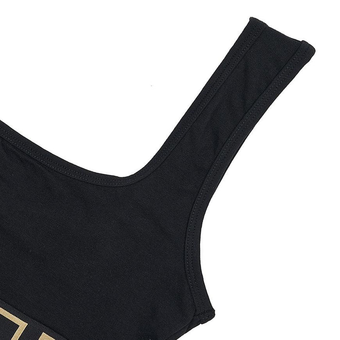 Versace Greca Sleeveless Crop Top Black Women’s Underwear