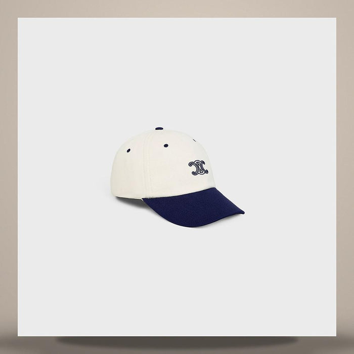 CELINE Rithélieux Cotton Twill White Cap AA0IE2U74 GAN7