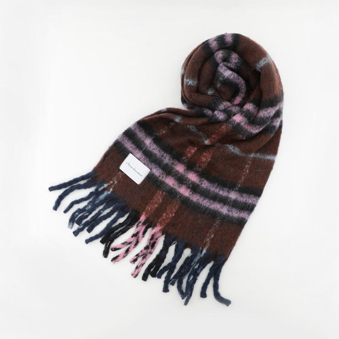 Moose Knuckles Tolima Flag Check Oversized Wool Unisex Scarf M34LA525H 1509