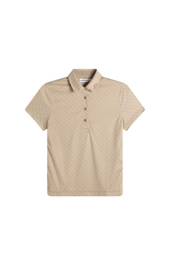 J LINDEBERG Womens Polo Shirt GWJT15346E402 FLIGHT BRIDGE BRINDLE FOSSIL S DOM