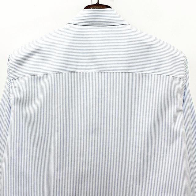 AMI Heart Logo Button-Down Stripe Long Sleeve Shirt