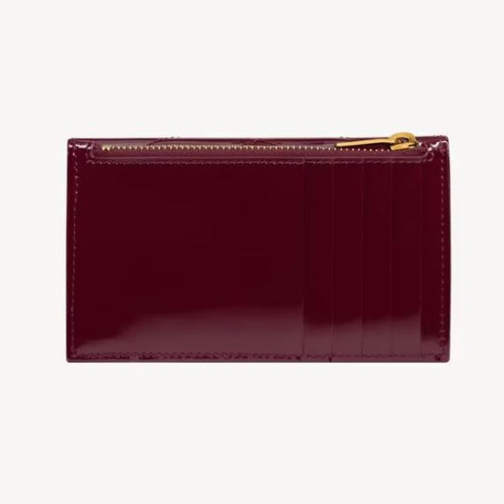 Saint Laurent Patent Matelassé Envelope Wallet Dark Red Wine 612808 0UFU7 6413