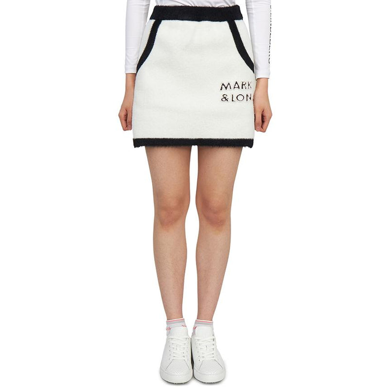 MARK&LONA Women’s Knit Golf Skirt White