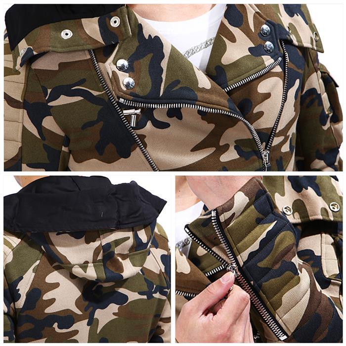 Balmain Camo Biker Hooded Jacket W4HJ294C670 187