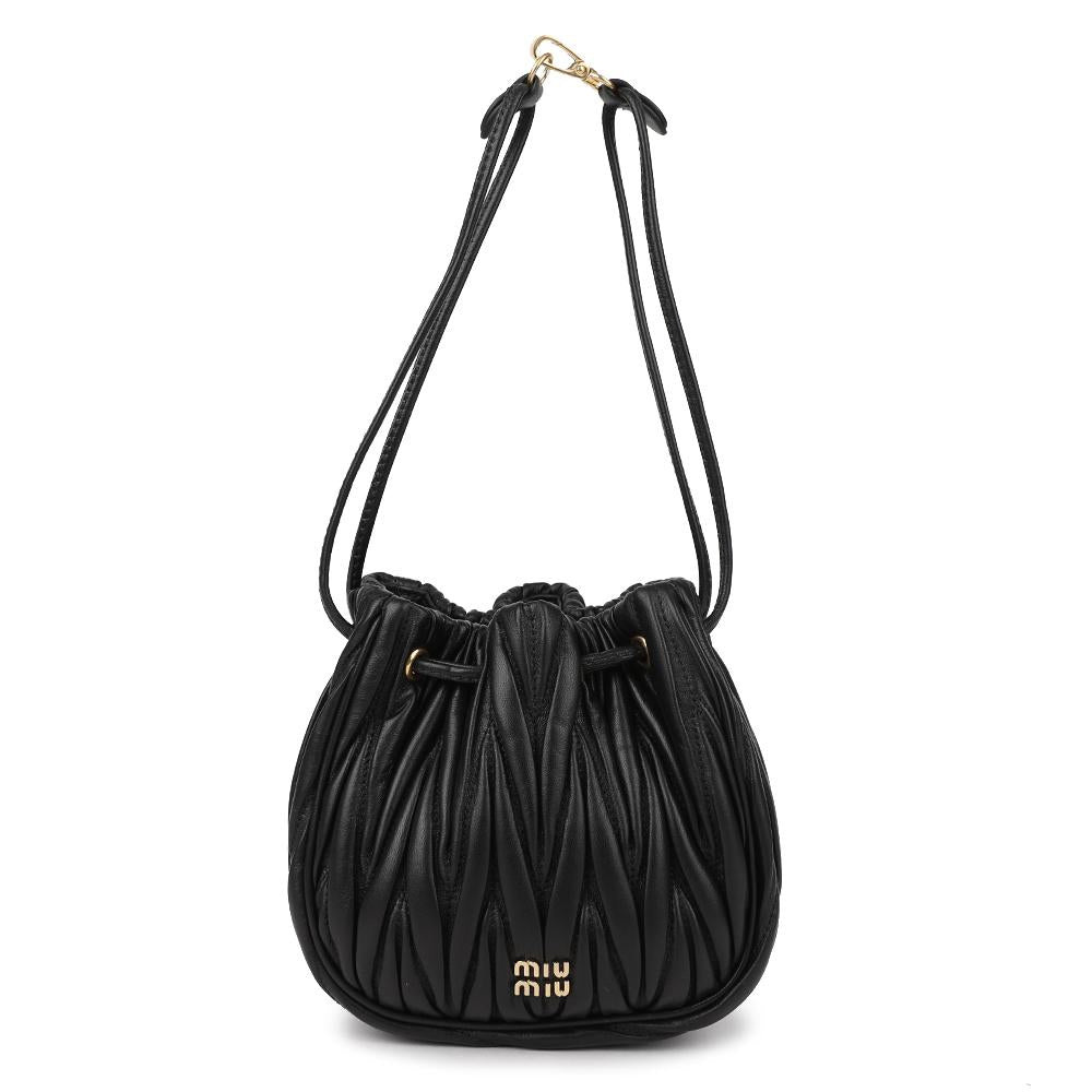 Miu Miu Matelassé Nappa Leather Pouch Shoulder Bag 5ND022 AFPP F0002