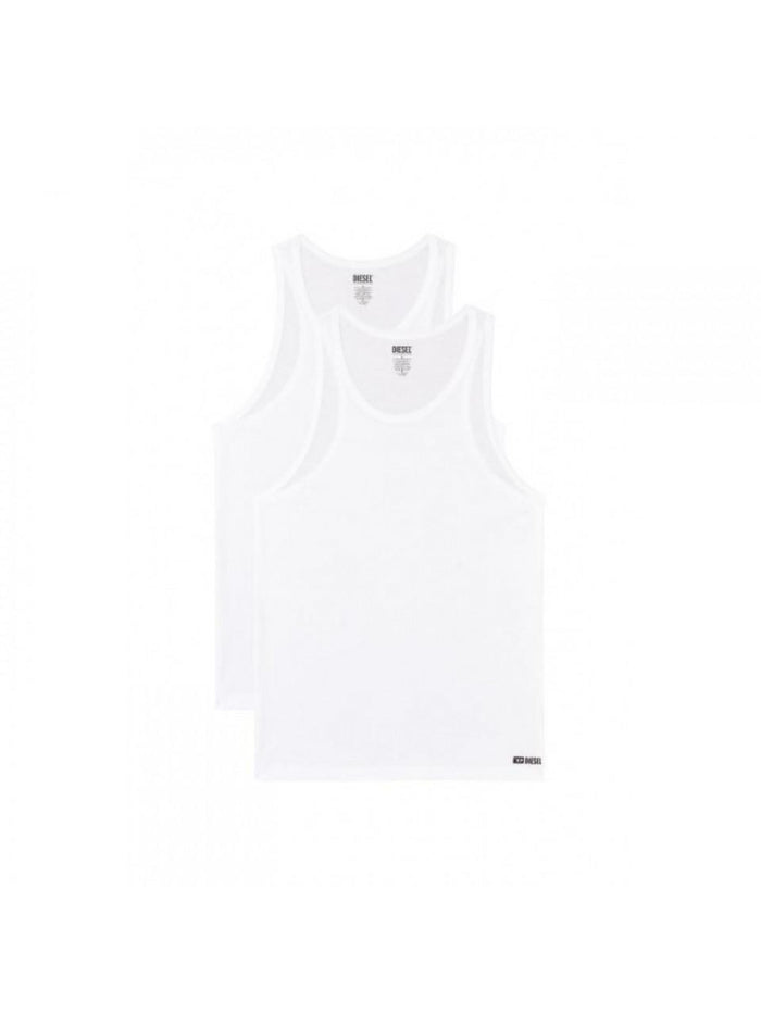 DIESEL Cotton Tank Top 2-Pack White Sleeveless Basics A17814 0LIAD E0041