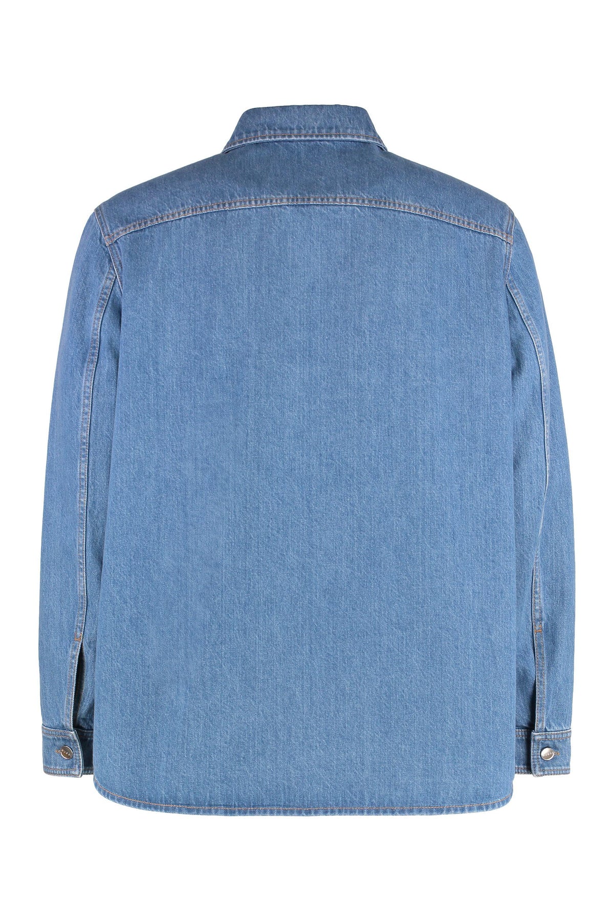 GUCCI Blue Long Sleeve Button-Up Shirt