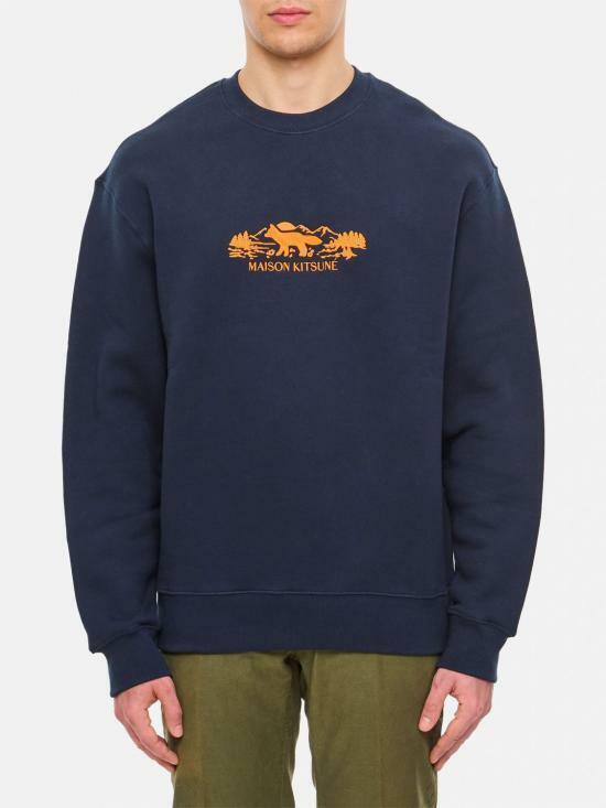 Maison Kitsune Outdoor Profile Fox Comfort Sweatshirt Men's NM00308 KM0307 P480