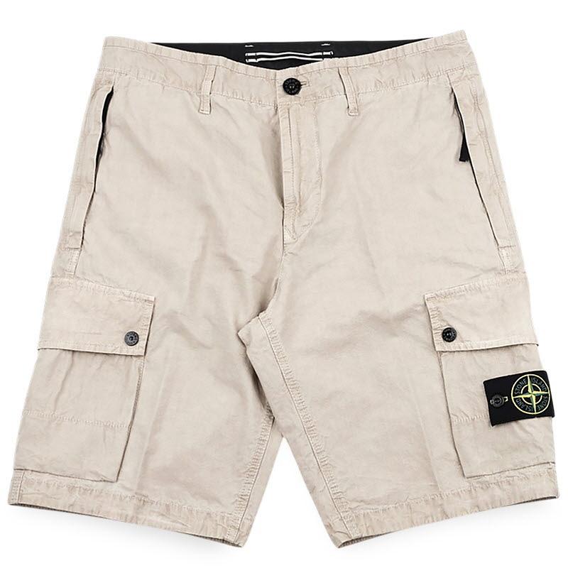 STONE ISLAND Men’s Cotton Cargo Shorts with Patch - De L1S15 L100019 S00WA V019A