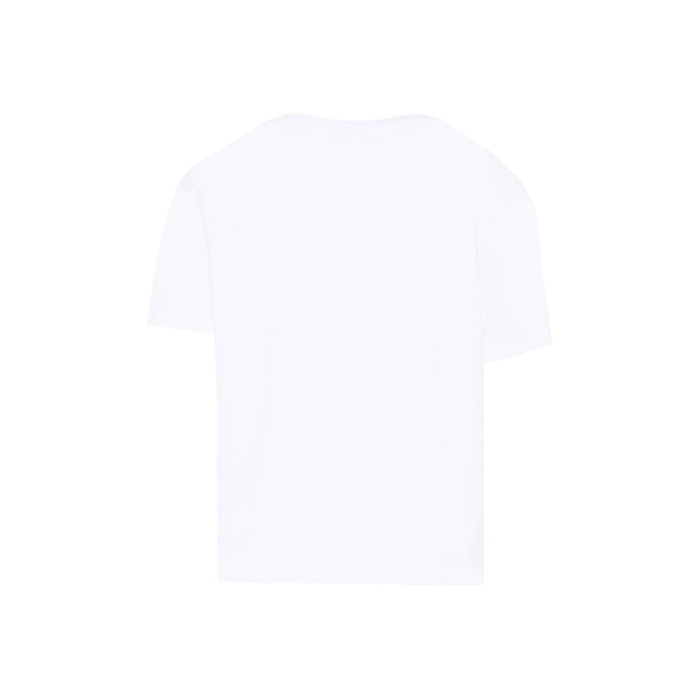 MSGM Kids Womens Jersey T-Shirt White S6MSJUTH051 001