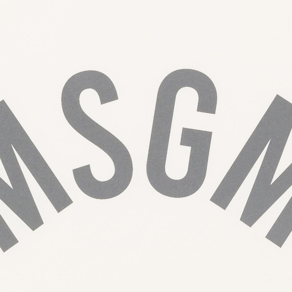 MSGM Women Kids Logo Print T-Shirt White Cotton