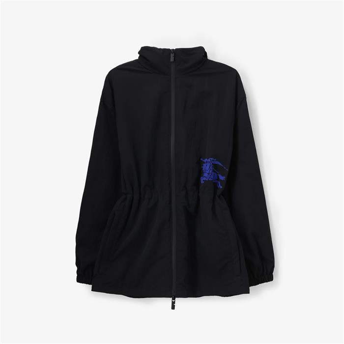 BURBERRY EKD Appliqué Nylon Hooded Drawstring Windbreaker Jacket