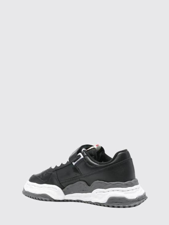 Maison Mihara Yasuhiro Black Leather OG Sole Low-Top Sneakers A15 FW738