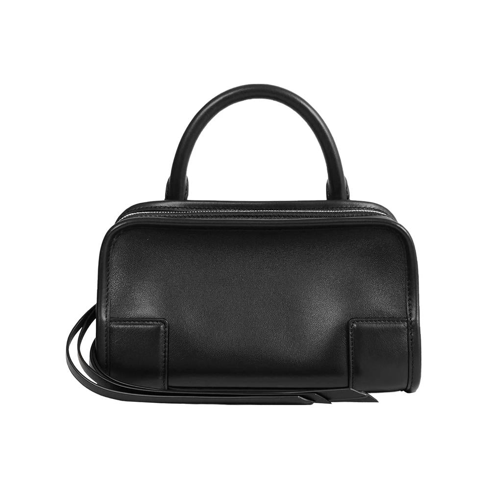 LOEWE Black Amazona 180 Mini Leather Tote Shoulder Bag A039 AS4X12 1100