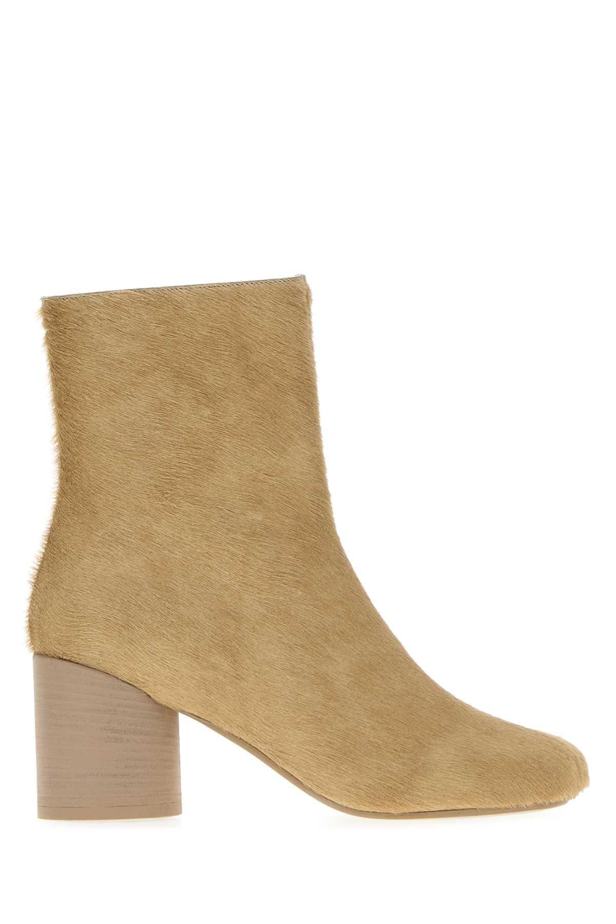 Maison Margiela Brown Leather Ankle Boots