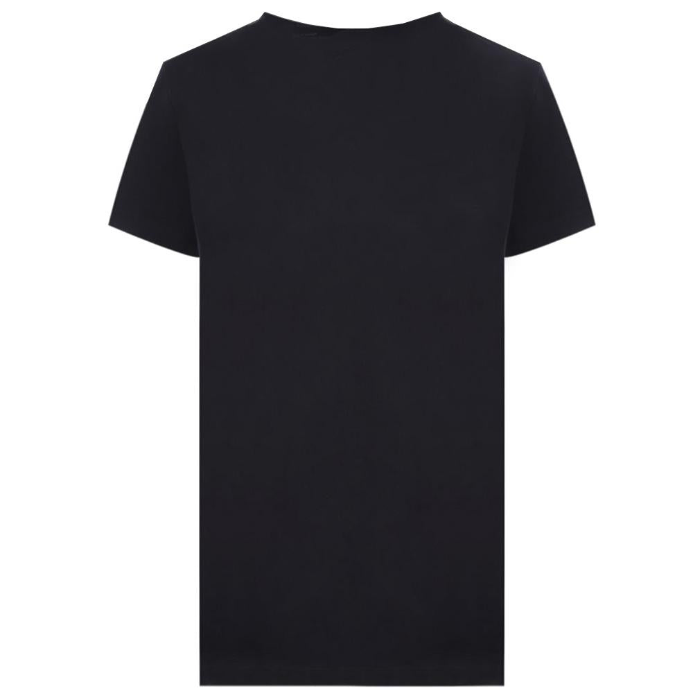 A.P.C. Women Mini Logo Print T-Shirt Black Cotton