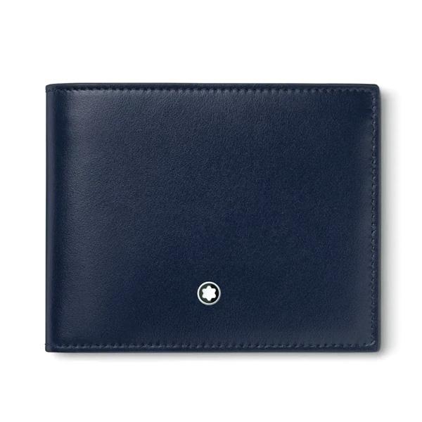 Montblanc Meisterstück 6CC Navy Leather Bifold Wallet