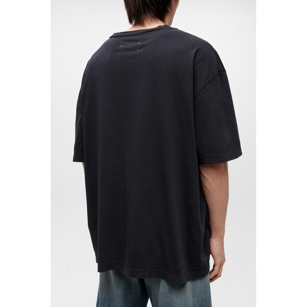 Maison Margiela Numeric Logo Cotton Short Sleeve T-Shirt Men Gray