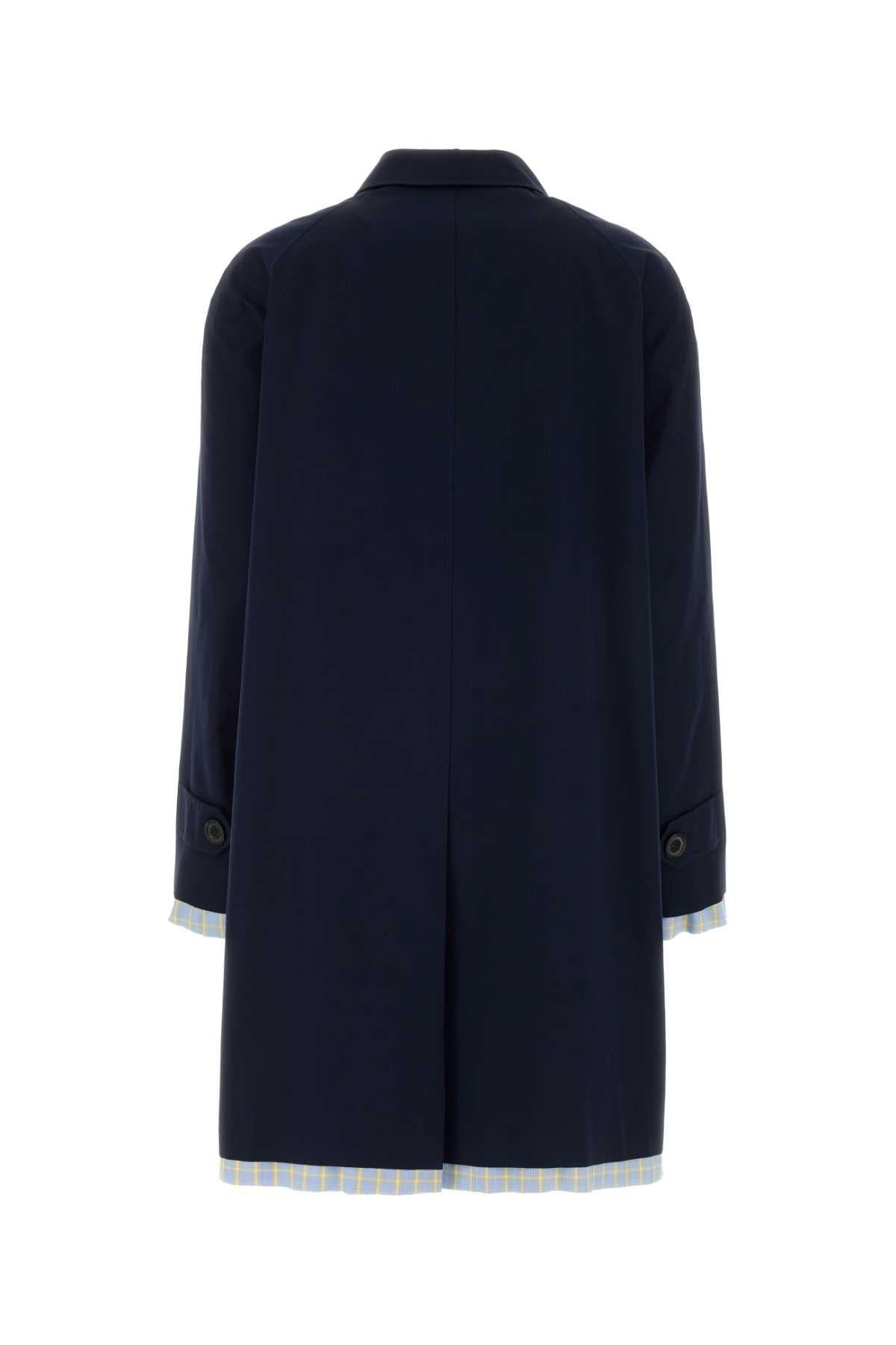 Miu Miu Beige Cotton Double-Breasted Trench Coat