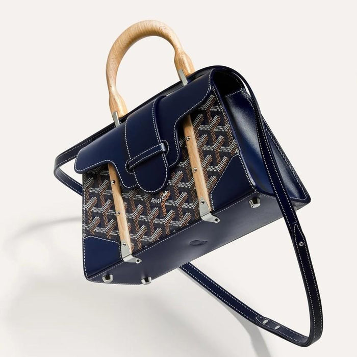 GOYARD Navy Structured Saigon Mini Tote Bag for Women SAIGR2 MINTY12 CL12