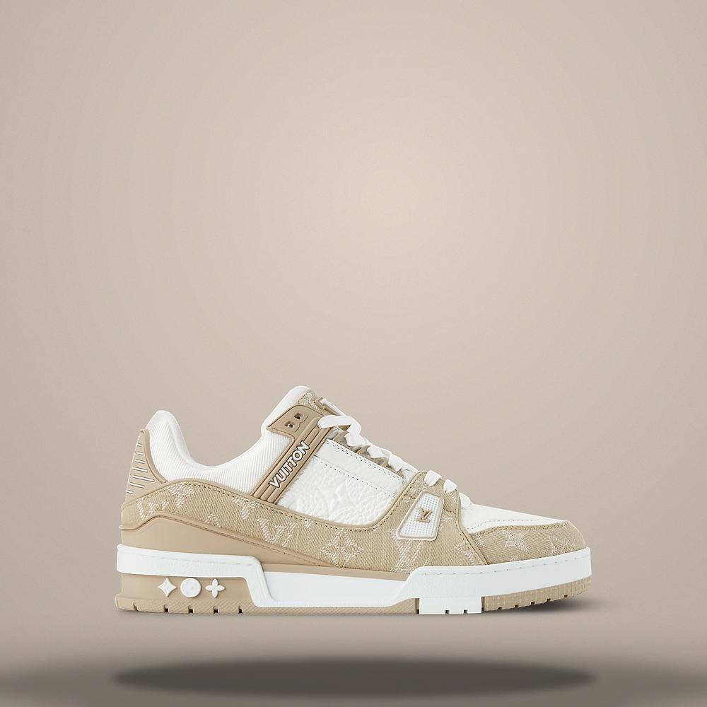 Louis Vuitton LV Trainer Beige Men's Low Top Sneakers 1AIKO6