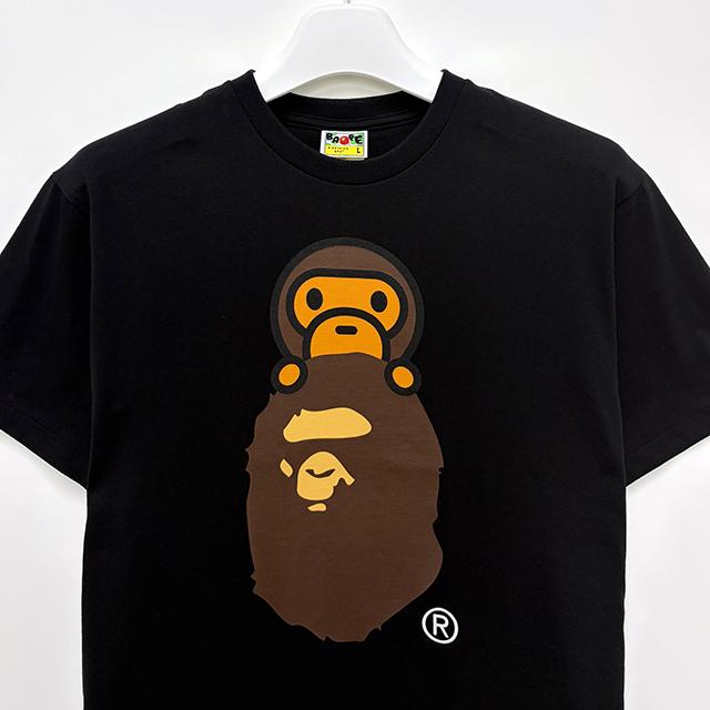 BAPE Milo On Ape Head Graphic Black Short Sleeve T-Shirt