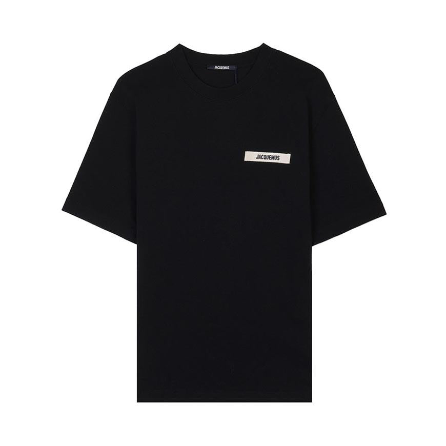 JACQUEMUS Men’s Grosgrain Trim T-Shirt Black