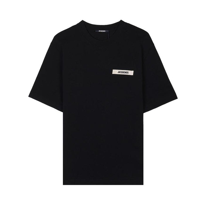 JACQUEMUS Men’s Grosgrain Trim T-Shirt Black