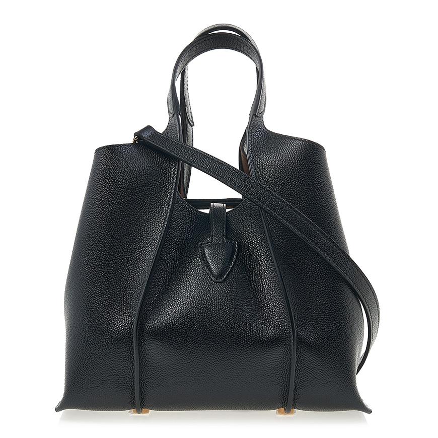 Tods T Timeless Mini Shopper Tote Bag Black Leather Women’s