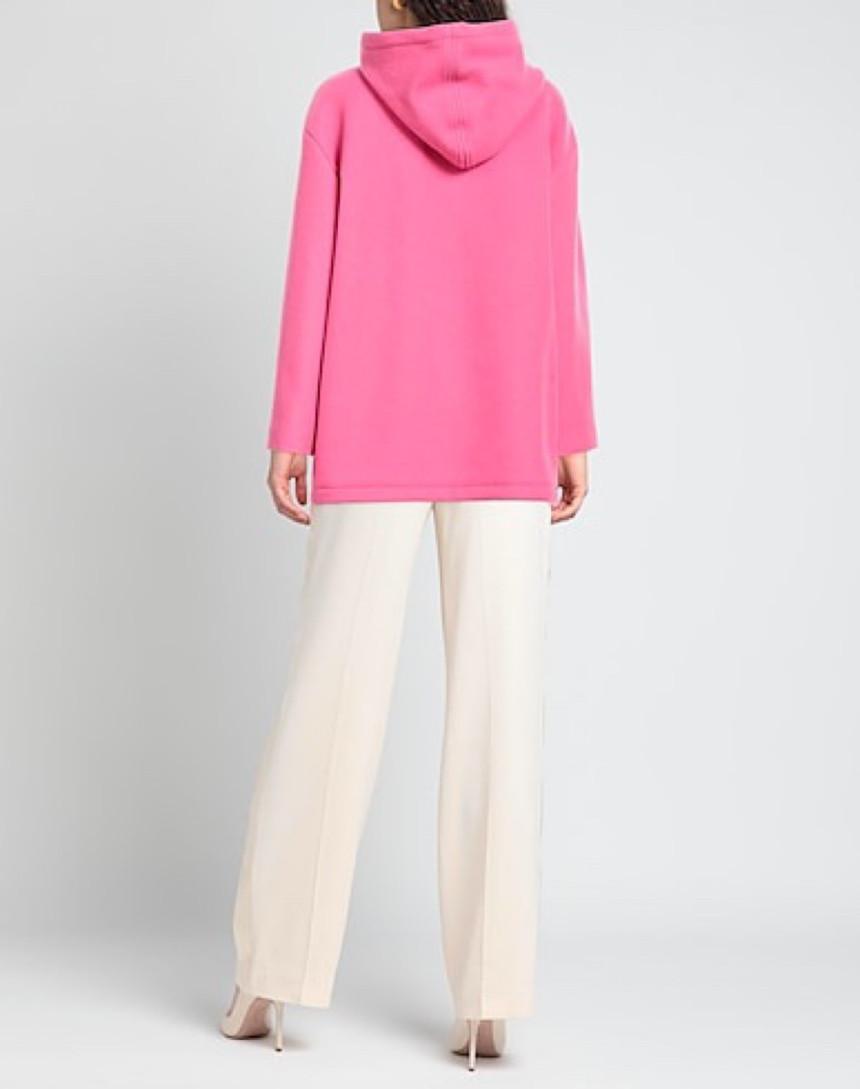 MSGM Pink Wool Knit Hoodie Sweater for Women 3342MDM110 227801 13