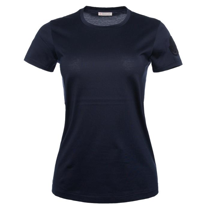 Moncler Women’s Big Patch Logo Crewneck Short Sleeve T-Shirt