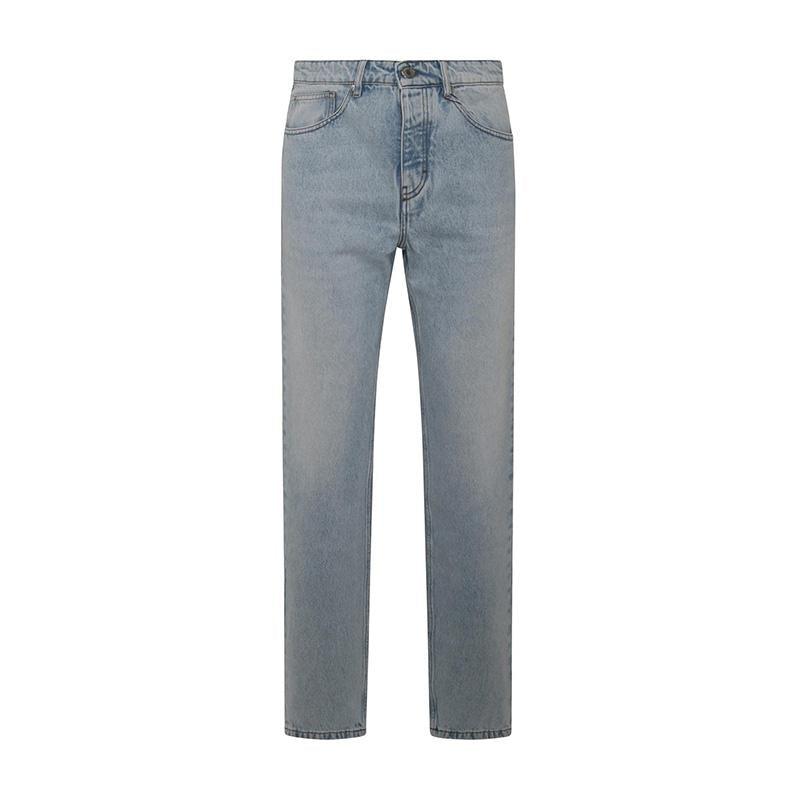 AMI Straight Leg Blue Denim Pants HTR001 DE0027 448
