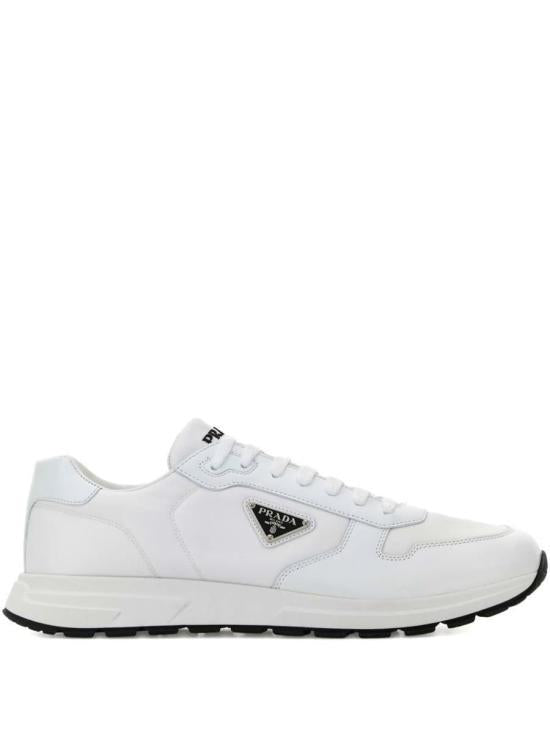 PRADA Black Re-Nylon and Brushed Leather Low-Top Sneakers 2EE443 G000 3LF5 F0964
