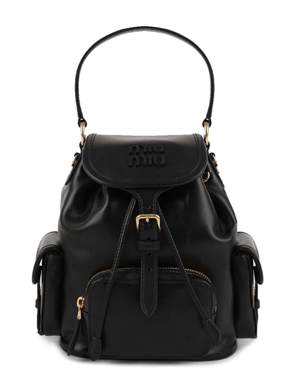 Miu Miu Women’s Leather Backpack Black