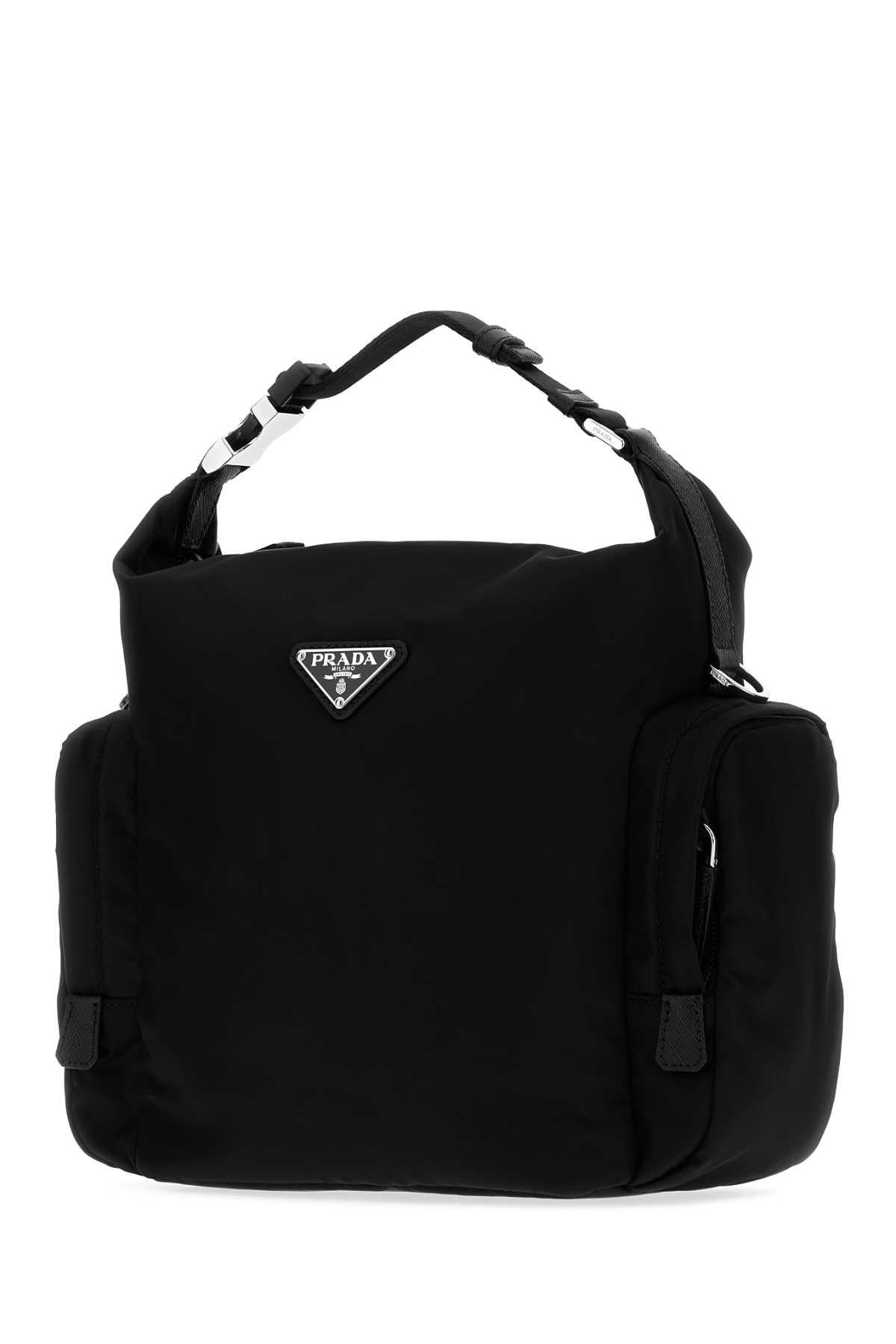 PRADA Black Leather Crossbody Bag