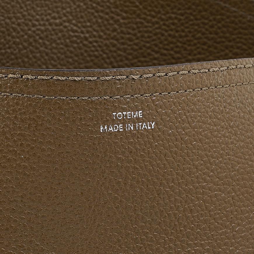 Toteme T-Lock Grain Leather Clutch Bag Women Green 234 WAL944 LE0030