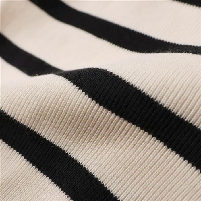 JIL SANDER Logo Patch Stripe Women’s Short Sleeve T-Shirt