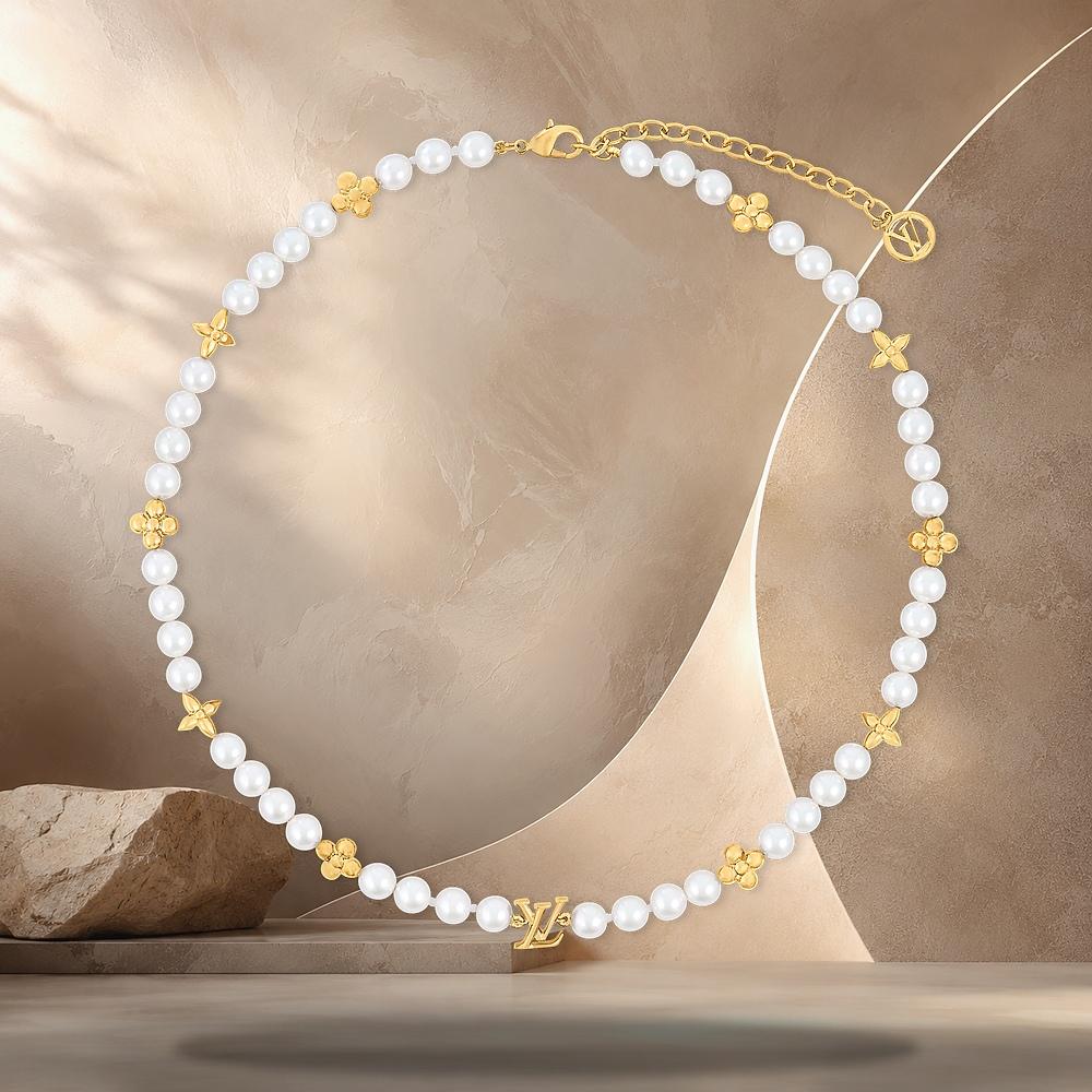 Louis Vuitton My LV Pearl Collier Gold-Tone Metal Bracelet