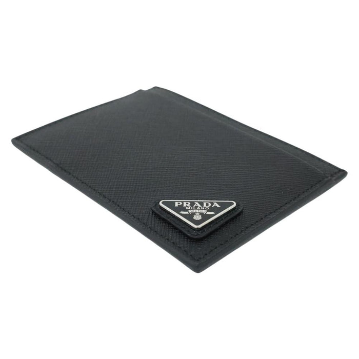 PRADA Saffiano Leather Triangle Logo Men's Card Holder