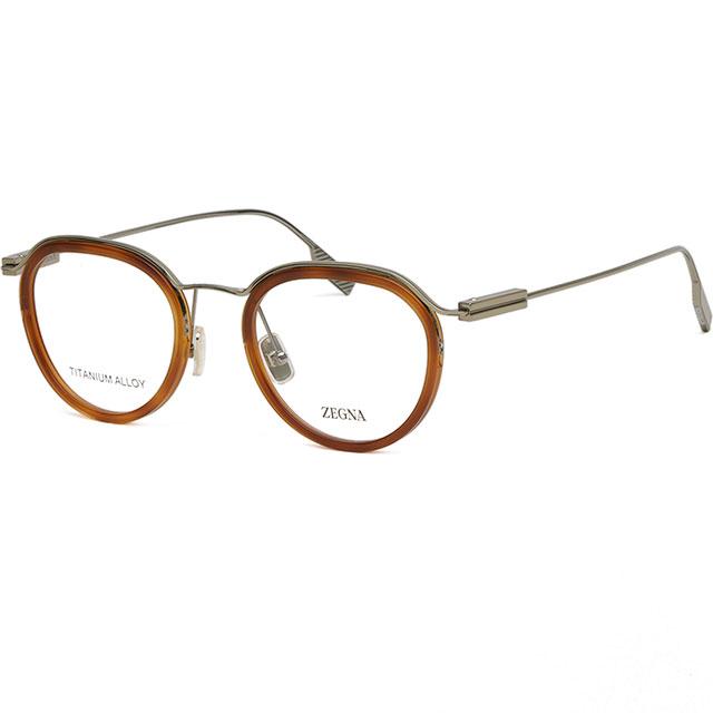 Zegna Titanium Havana Unisex Eyeglass Frames EZ5292 D 053