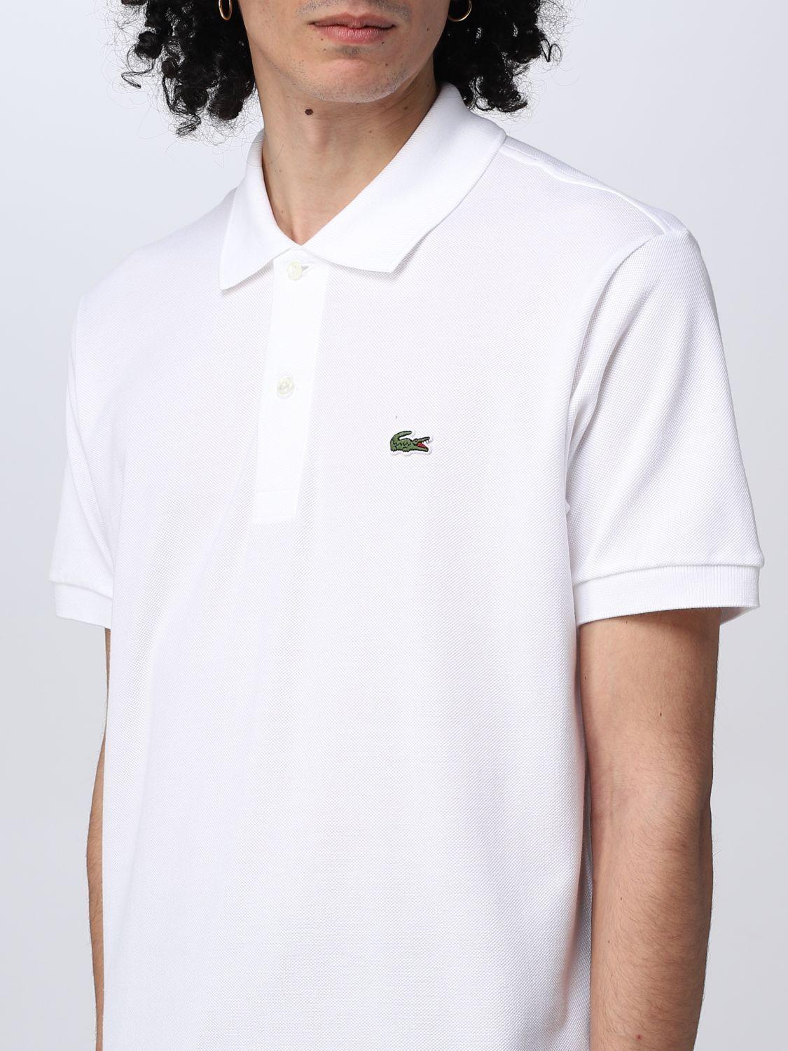 Lacoste White Classic Fit Short Sleeve Polo Shirt