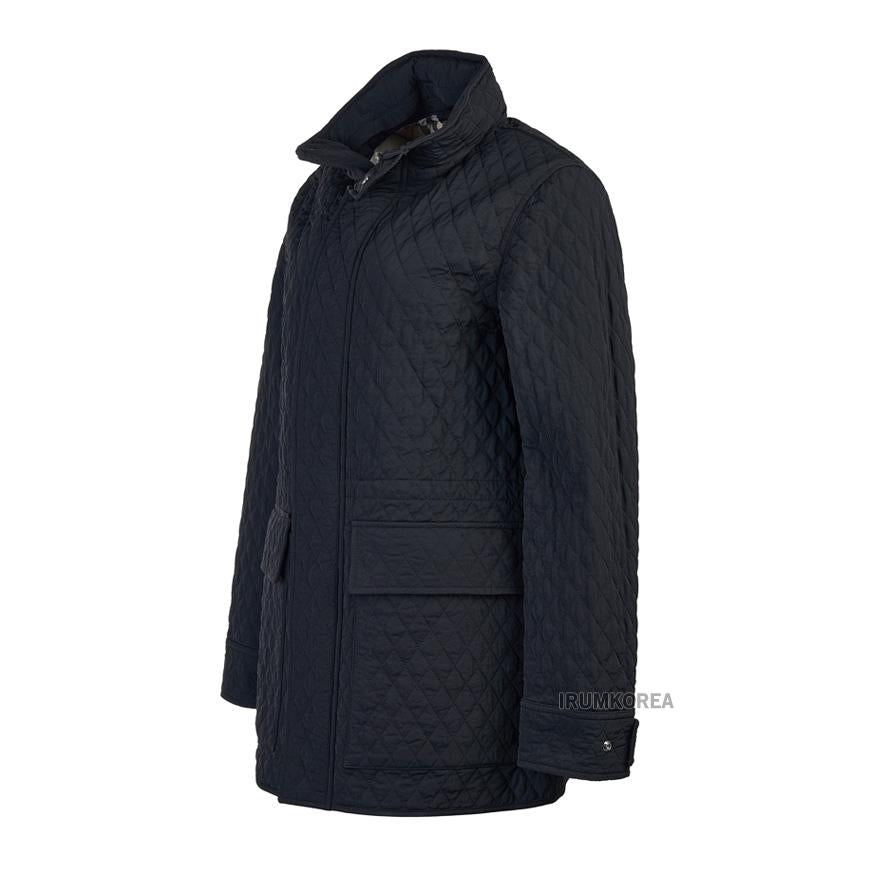 BURBERRY Women’s Hooded High-Neck Quilted Jacket Black