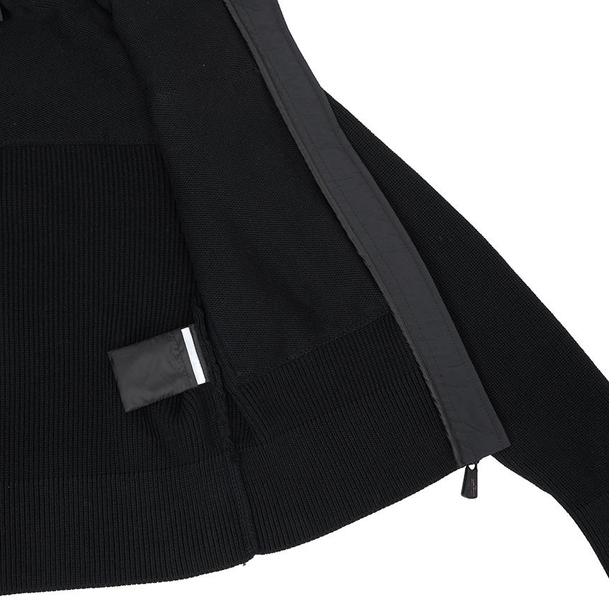 Moncler Tricot Padded Zip-Up Cardigan for Women Black