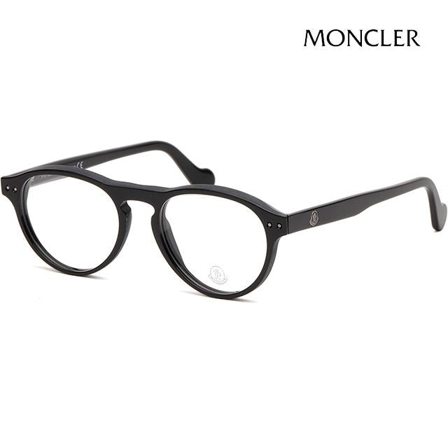 Moncler Round Black Acetate Eyeglass Frames Unisex