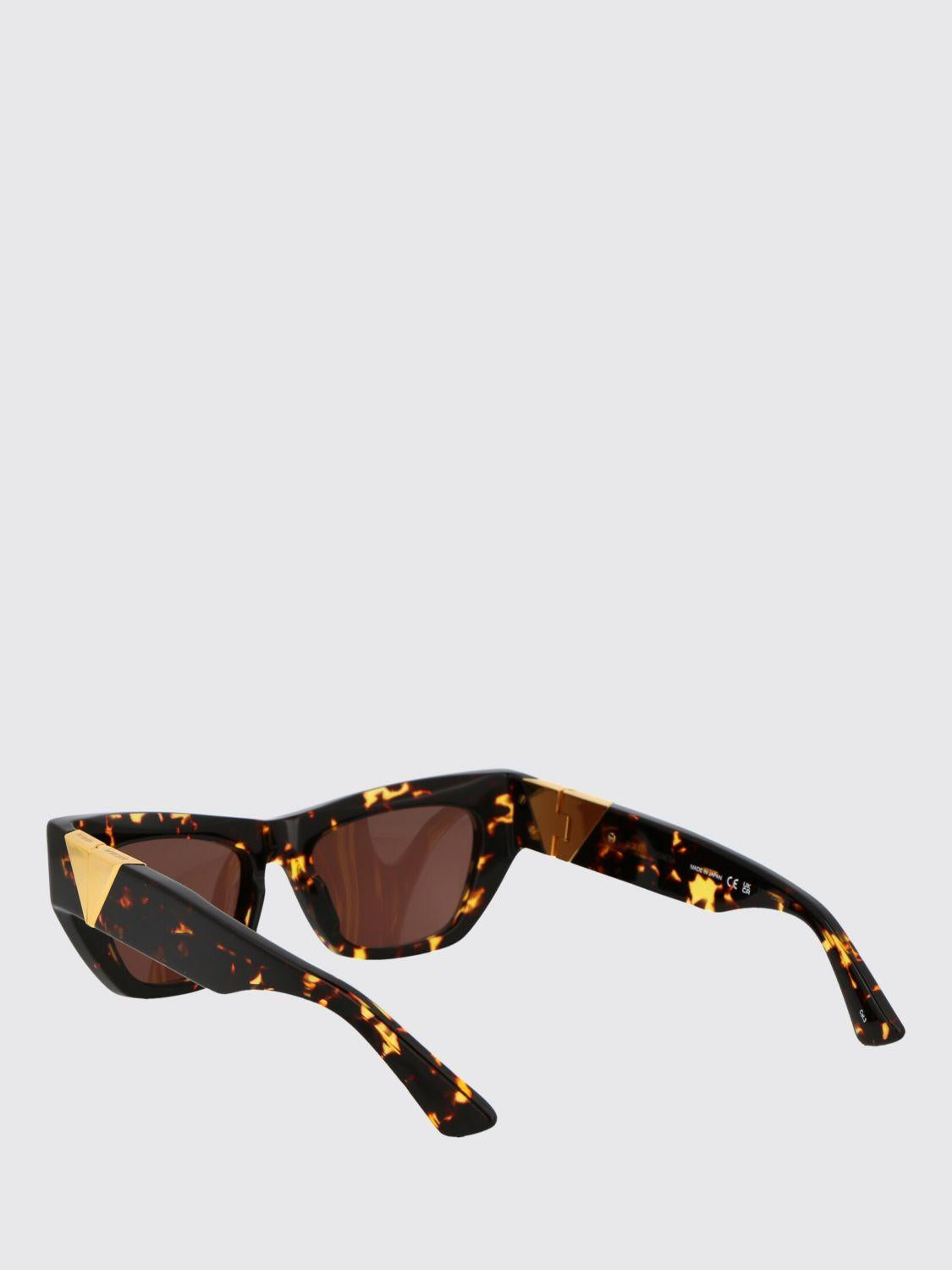 Bottega Veneta Black Acetate Rectangle Sunglasses